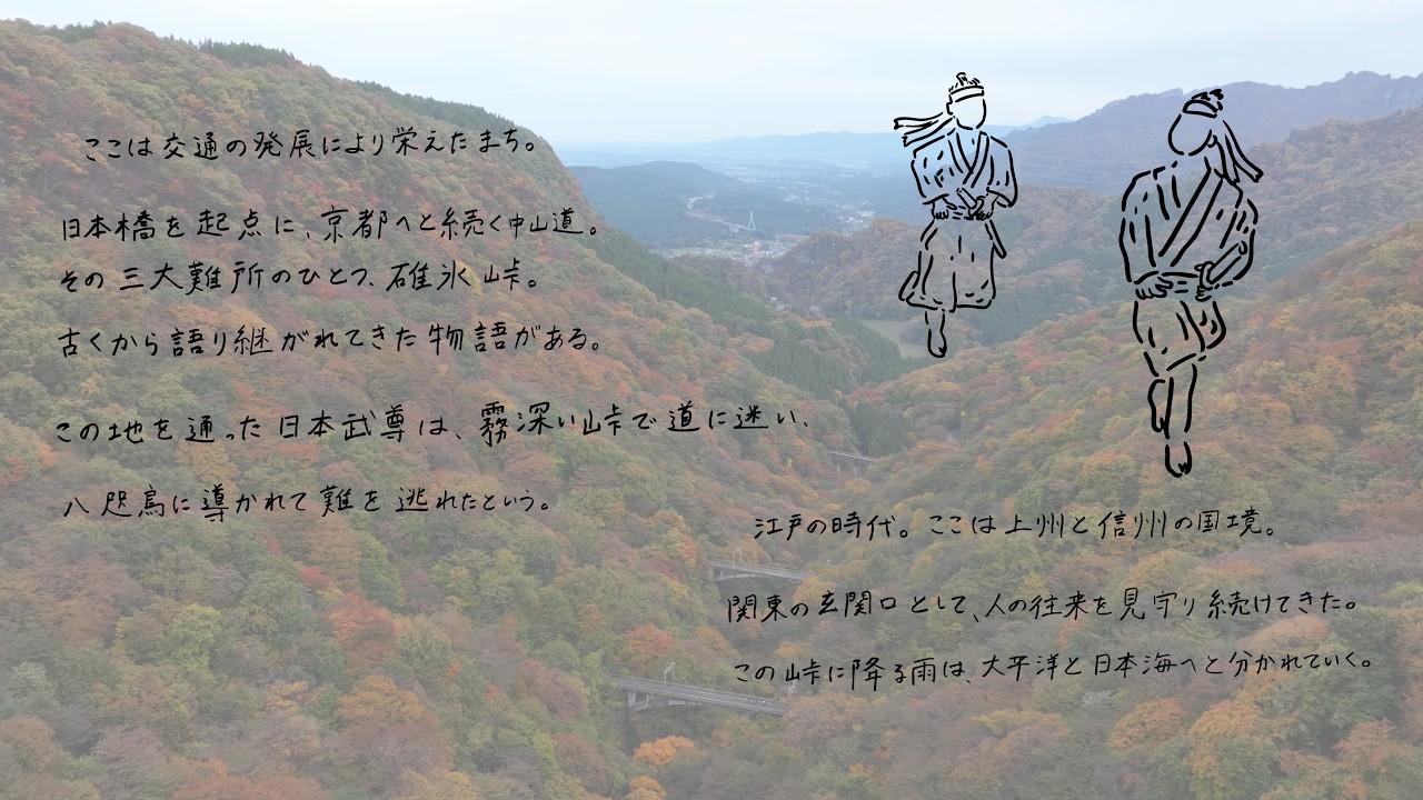 碓氷峠の旧中山道をFPVドローンで撮影した様子